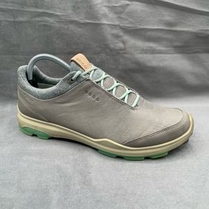 Ecco Women's Hybrid 3 Gore-Tex‎ Yak Leather Gray/Teal Golf Shoes Size 9